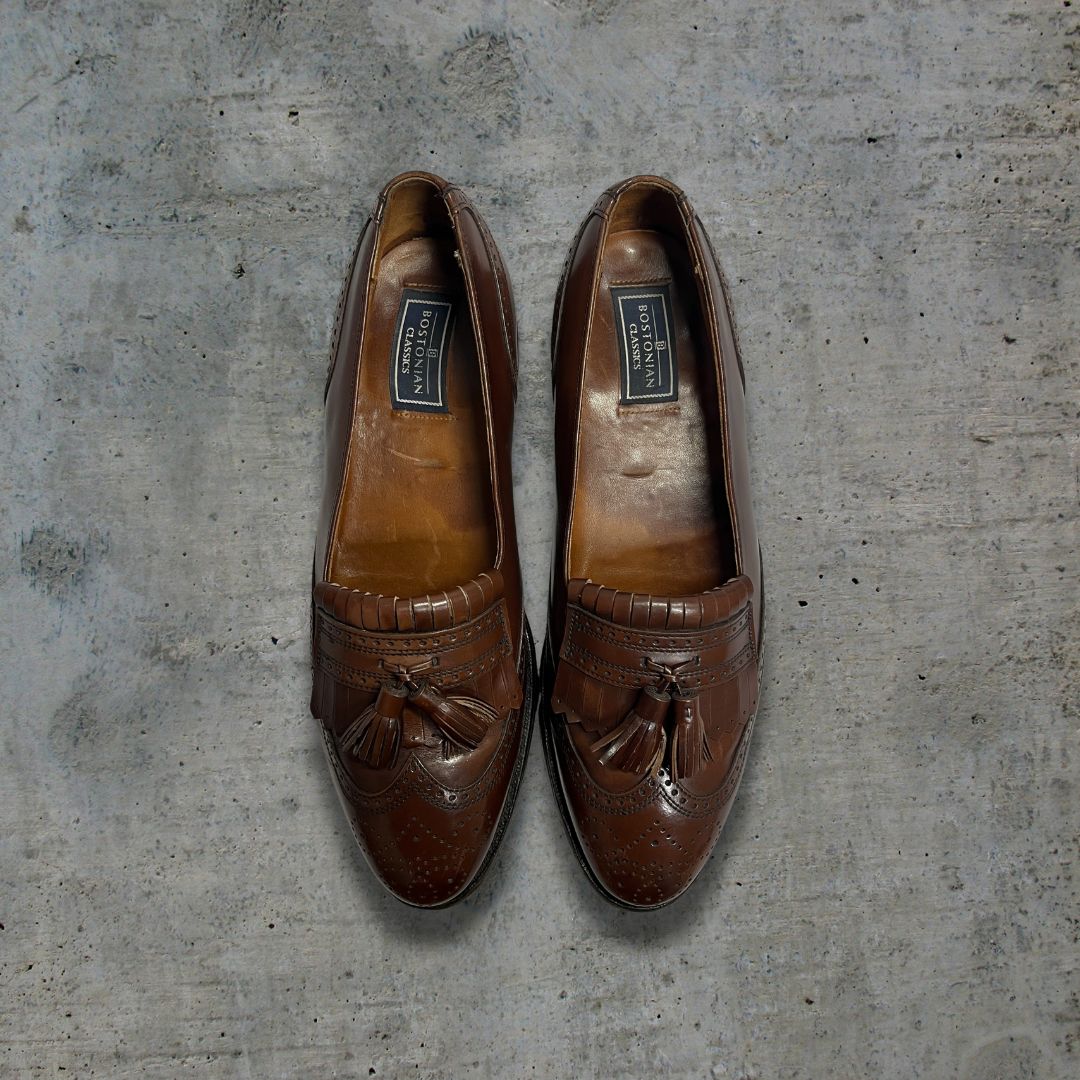 BOSTONIAN CLASSICS キルト・タッセルローファー US9B/AA｜ブラウン