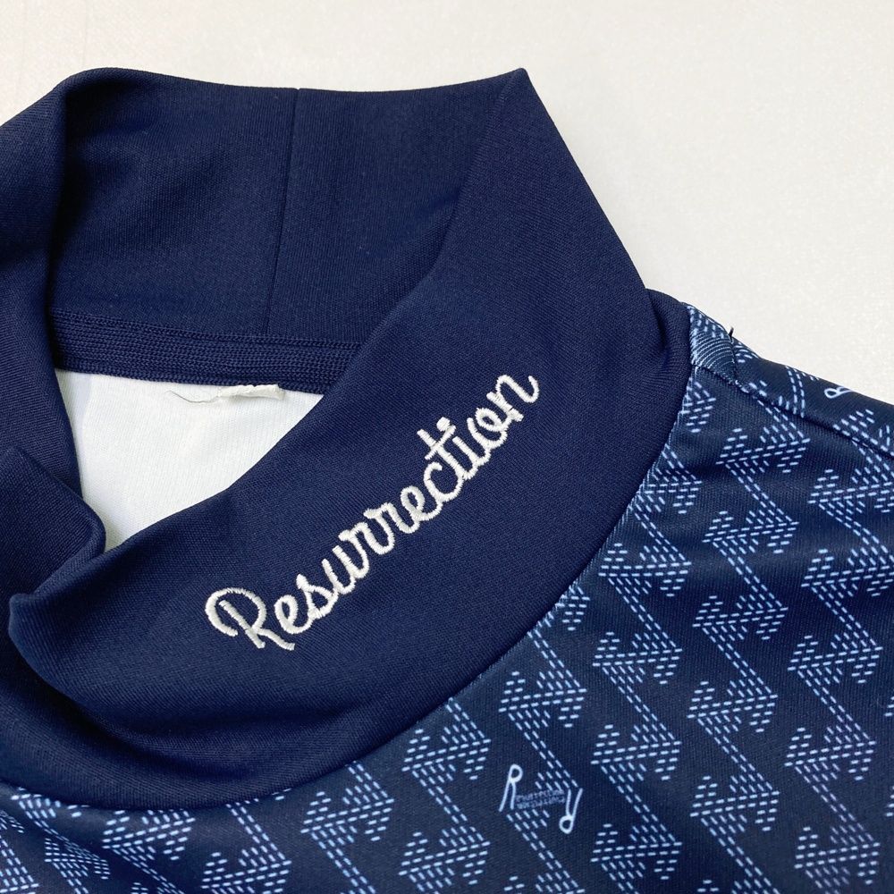 レザレクション☆ハーフジップアップシャツ Resurrection 水色 ハーフ