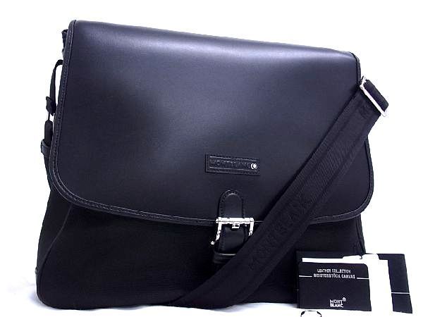 □新品□未使用□ MONTBLANC モンブラン ナイロン×レザー ショルダー  
