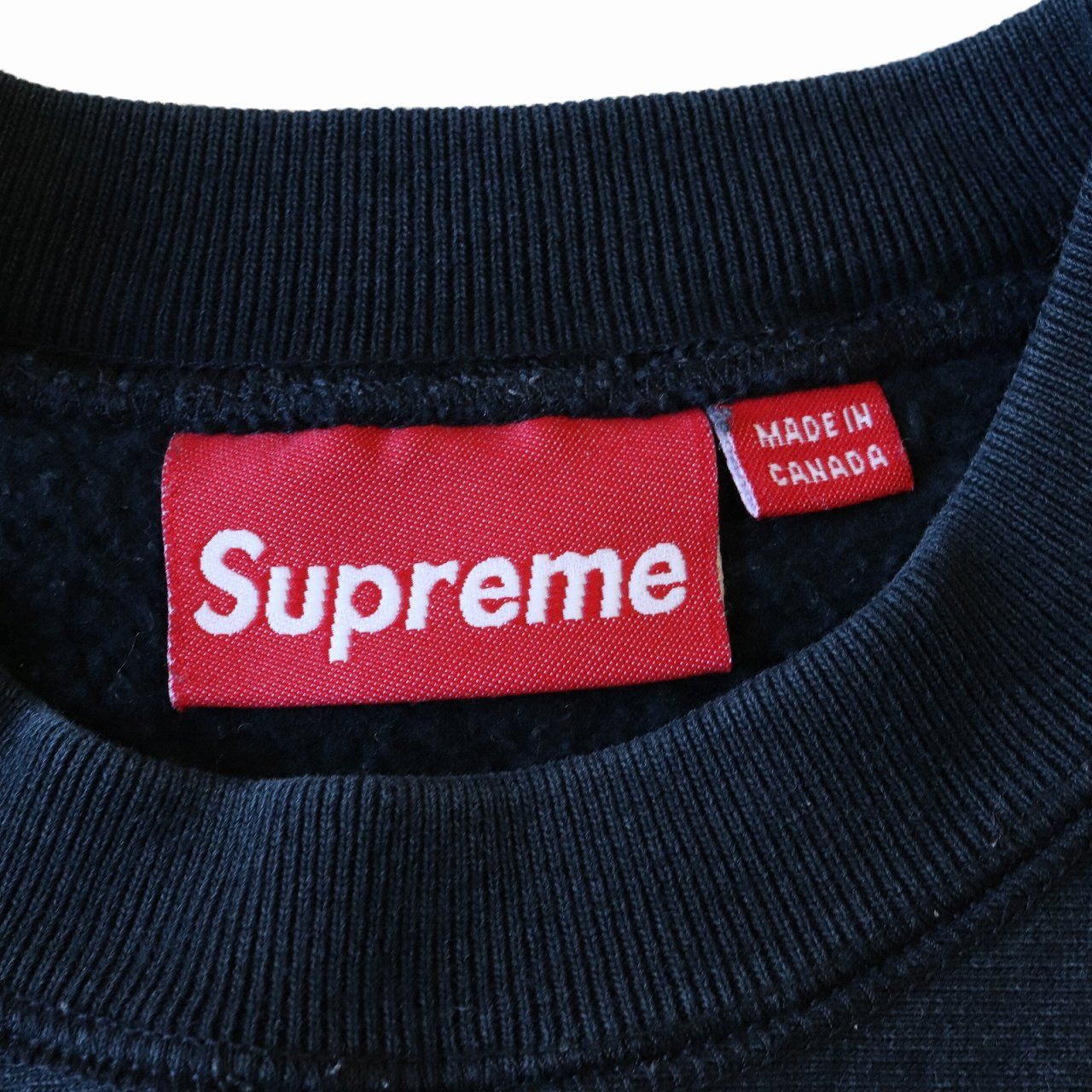 Supreme ロゴトレーナー 裏起毛　黒 カナダ製 シュプリーム カナダ製 ボックスロゴ スウェット トレーナー 裏