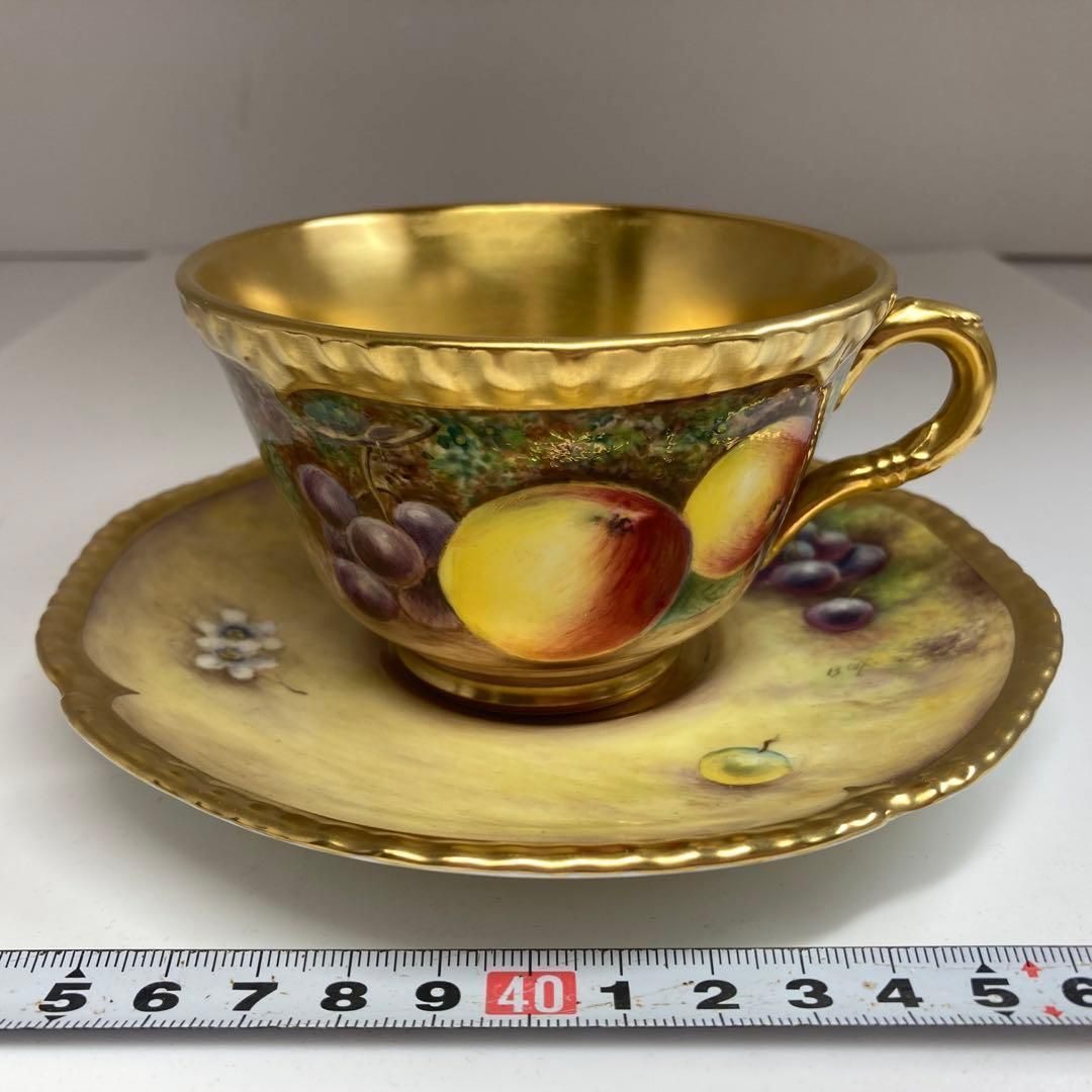 ロイヤルウースター ペインテッドフルーツ最上手ティーカップ-ソーサーA 1客