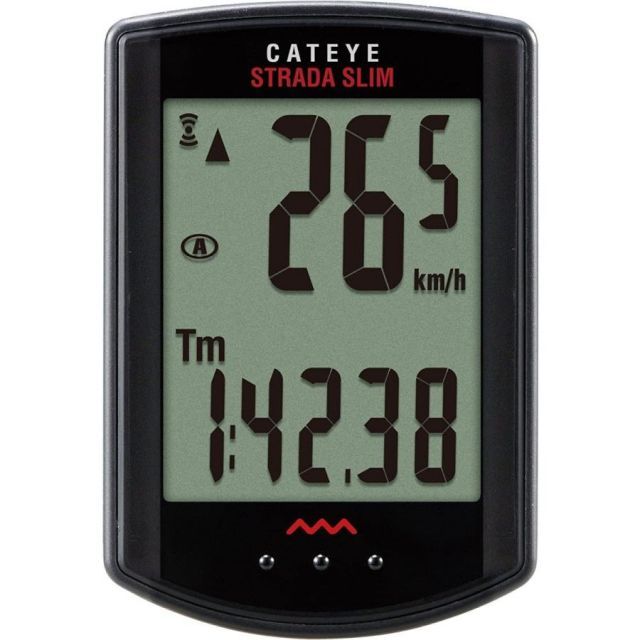 キャットアイ CAT EYE  サイクルコンピューター STRADA SLIM ブラック CC-RD310W スピードメーター 自転車