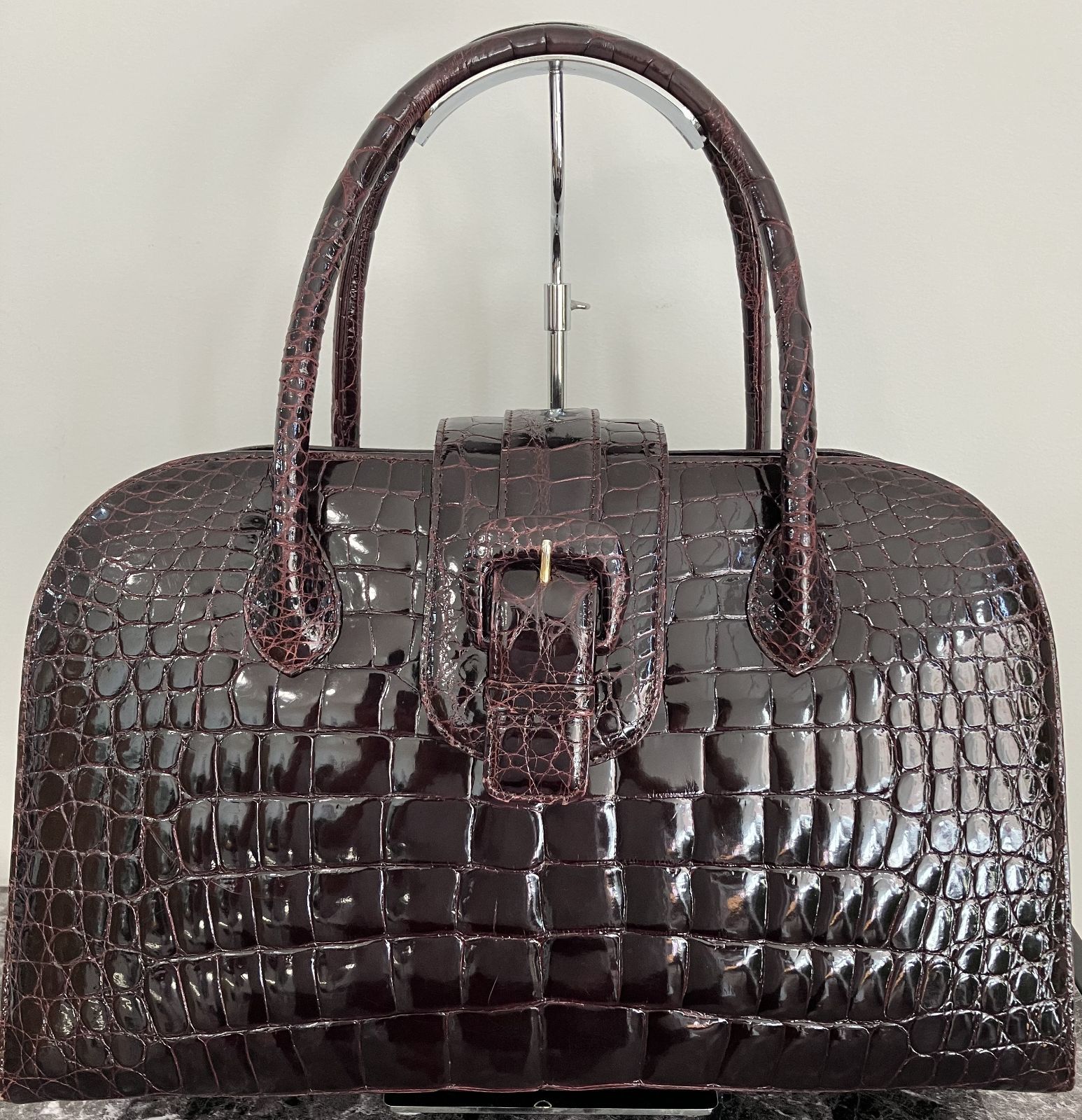 最高級クロコダイル本革バッグセンター取りJRA認定　エクセルヒューマン社購入品 最高級クロコダイル本革バッグセンター取りJRA認定エクセルヒューマン