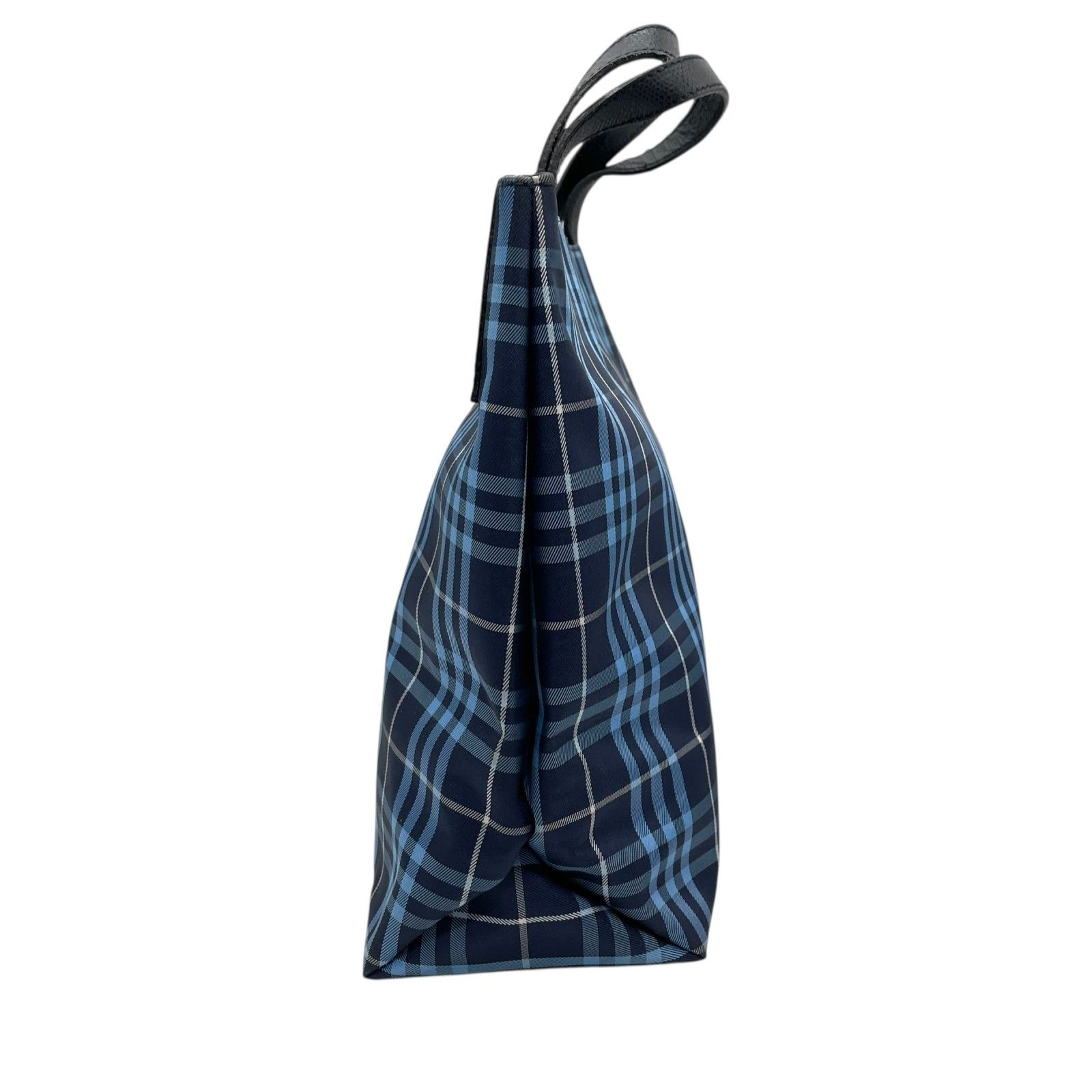 美品 BURBERRY バーバリー ノバチェック トートバッグ 青 ブルー