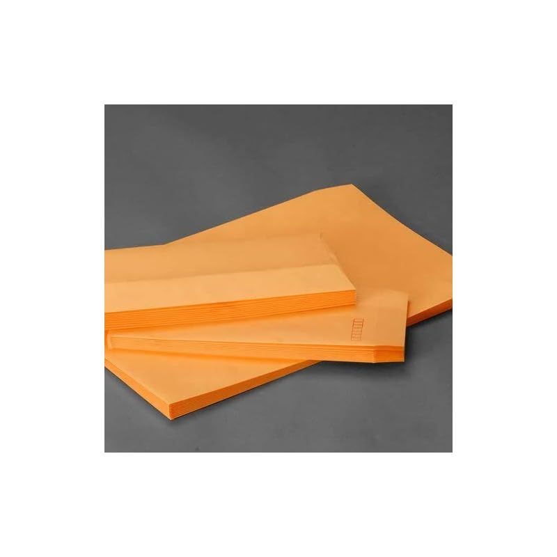 封筒 角2 角2封筒 カラー オレンジ 厚さ85g/m ヨコ貼 100枚 1