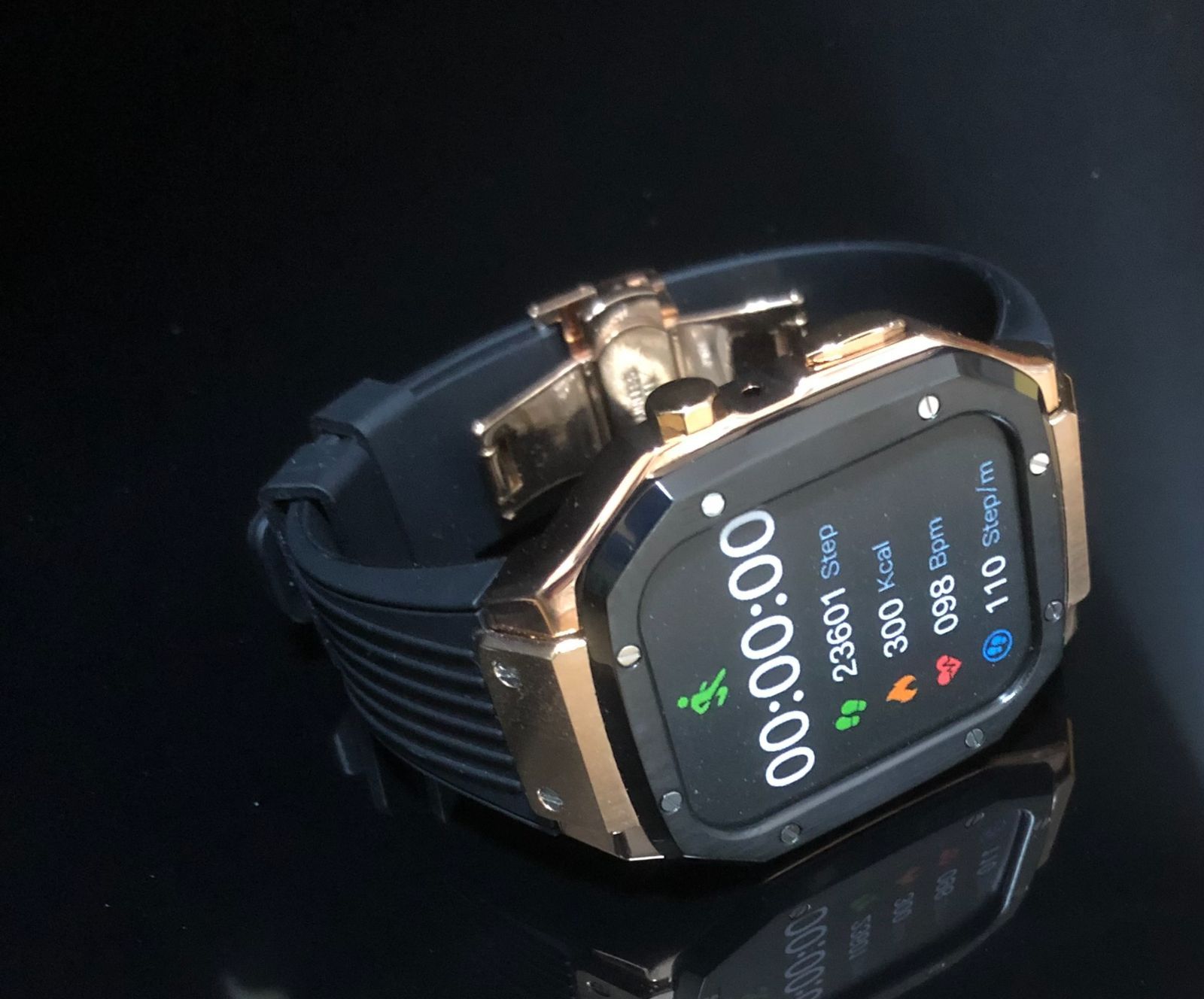 メタリックbb☆アップルウォッチバンド ラバーベルト Apple Watch