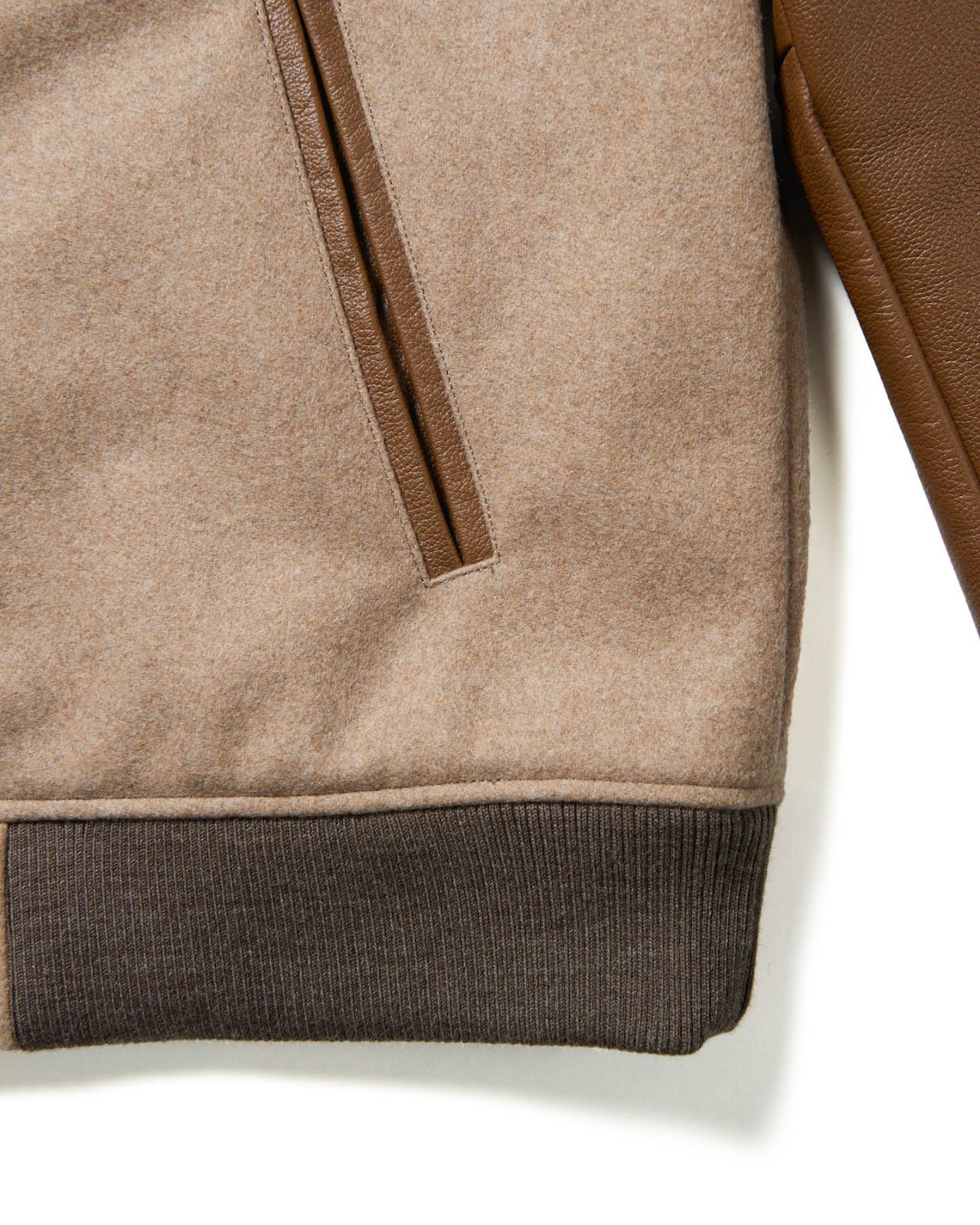 SOPHNET.LEATHER SLEEVE VARSITY JACKET ジャケット SOPH-242009 