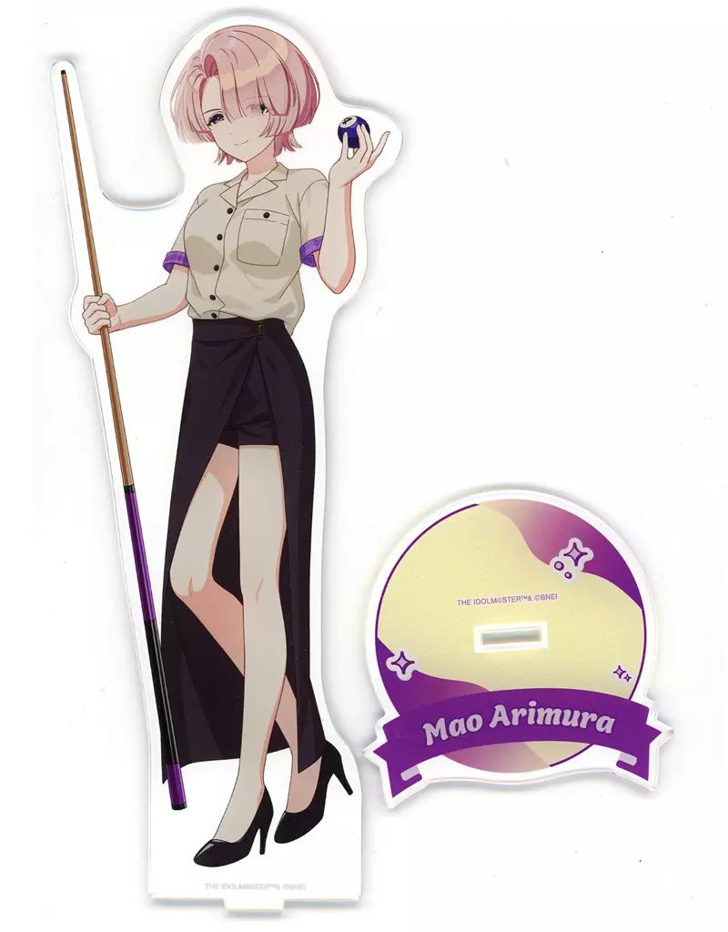 [Used] acrylic stand/acrylic panel bowling shirt drawn by Arimura Mao ver. Oversized acrylic stand “Gakuen Idolmaster x ROUND 1”
