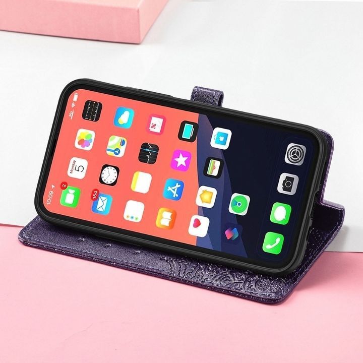 iPhone13 14 アイフォンアイホン エンボス加工PUレザー手帳型スマホケースブラック 黒puレザー型押しmandala CHRISTIANNAURATH_COM_BR