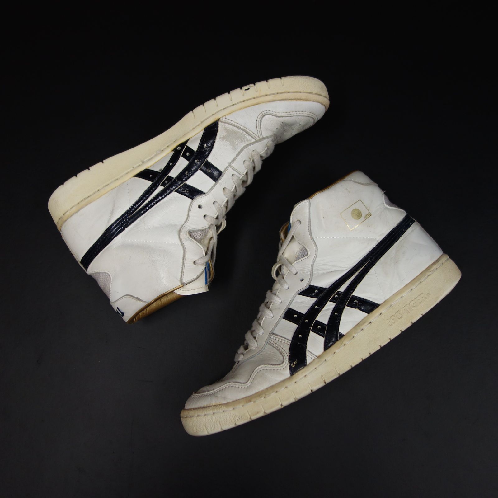 希少 Vintage☆asics アシックス ジャパン L TBF 707 バスケットボールシューズ 日本製 SIZE 27cm ホワイト ネイビー  廃版 バッシュ タイガー - メルカリ