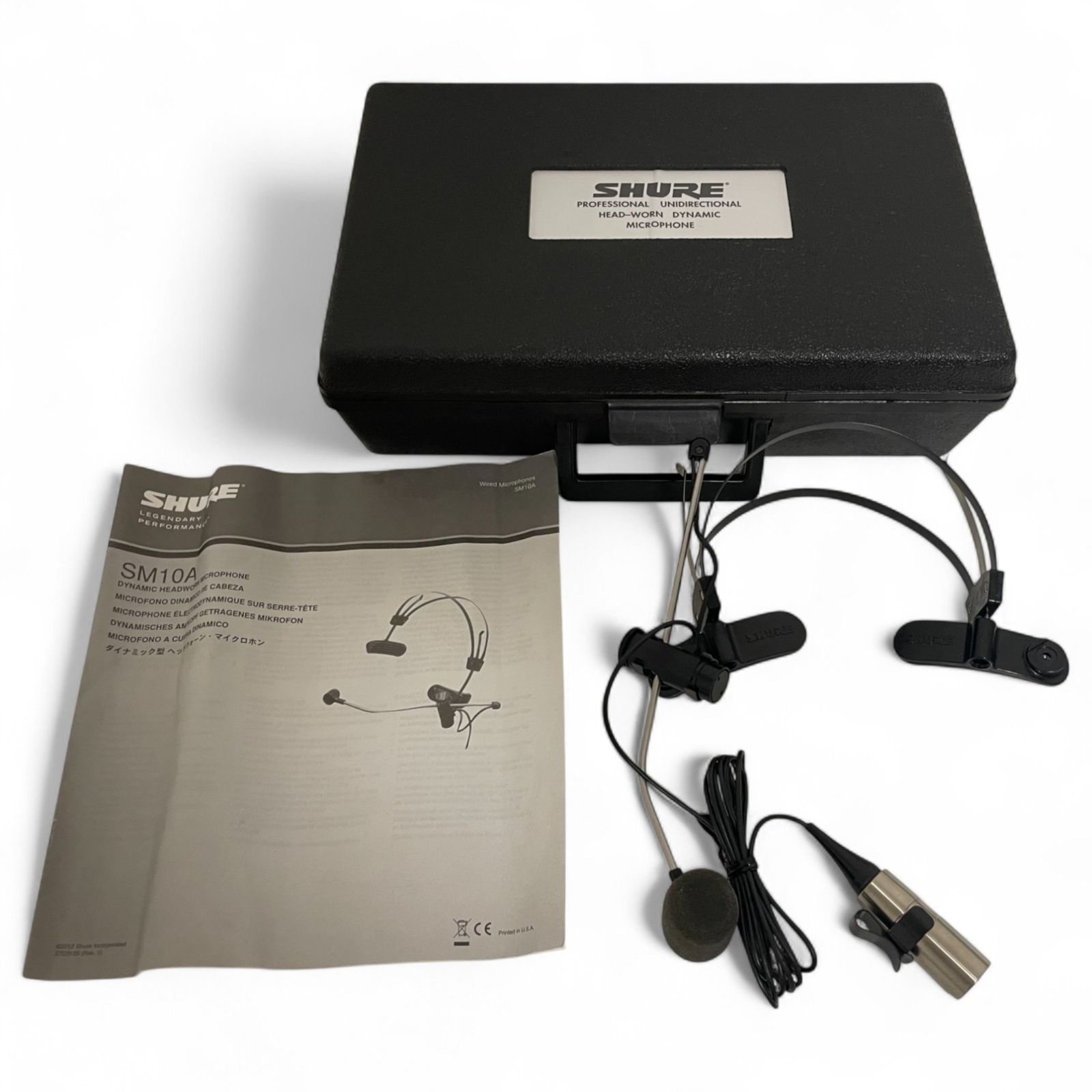 ○ シュア Shure マイクロホン SM10A-CN ヘッドウォーン型 ケース付き