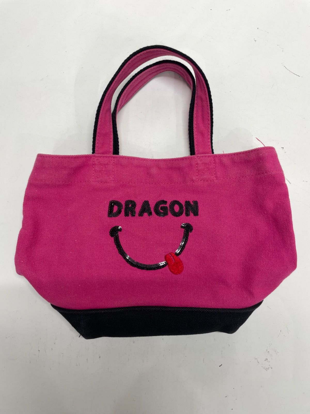 Dance With Dragon - coco 未使用品 ダンスウィズドラゴン DANCE WITH DRAGON カートバッグ ピンク  ラウンドバック パイル地 Dance with Dragon ダンスウィズドラゴン キャディバッグ スカル