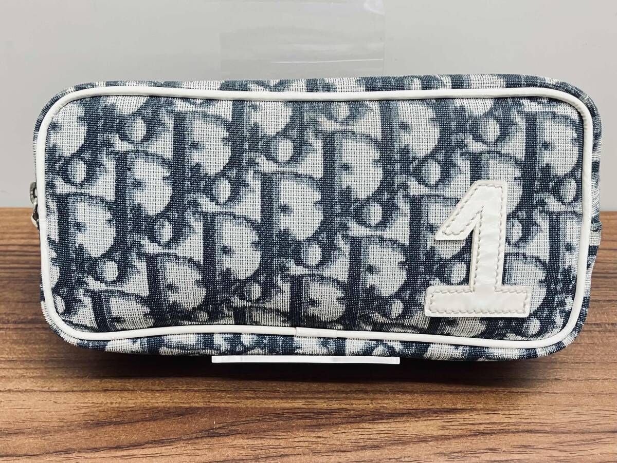 【未使用級】Dior トロッター ミニポーチ 1番 PVC ブルー 未使用級】Dior トロッター ミニポーチ 1番 PVC ブルー 未使用級