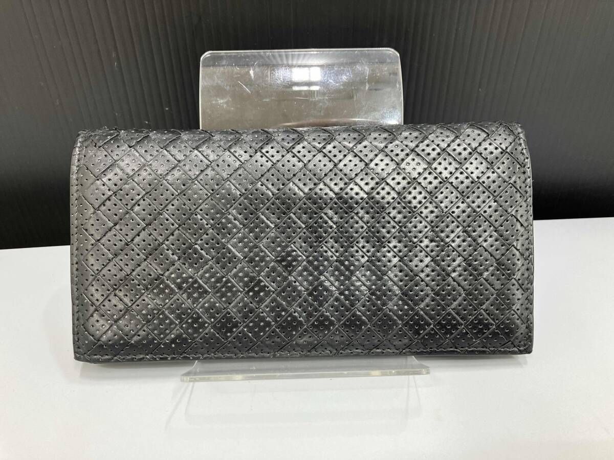 ボッテガ・ヴェネタ イントレチャート 長財布 2つ折り財布 ユニ