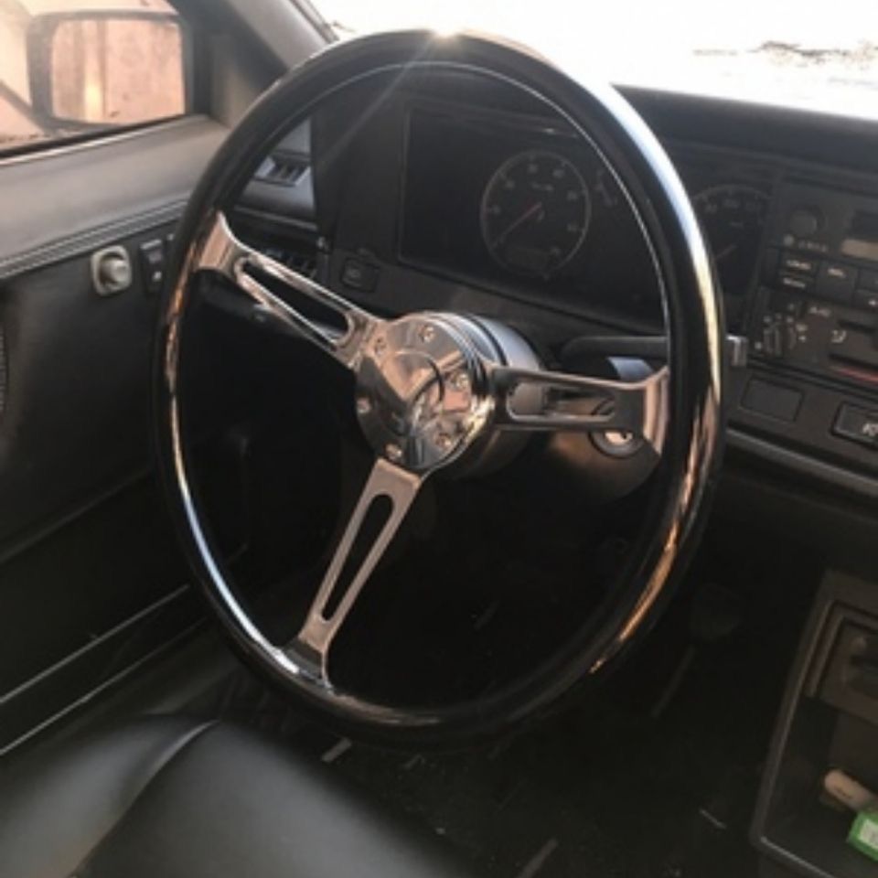 ウッド金属3スポークステアリング本体15インチ380cm