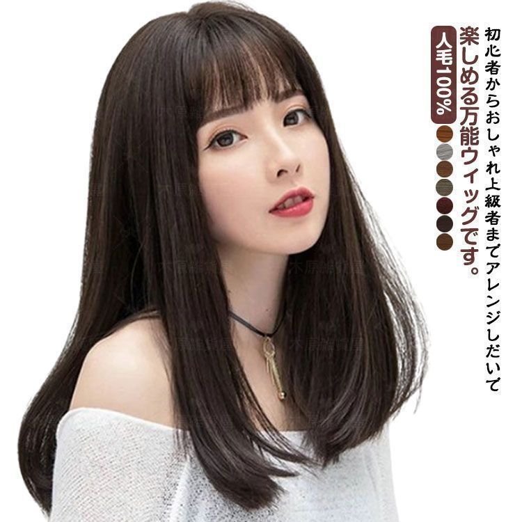 ウィッグ フルウィッグ ロング ストレート セミロング