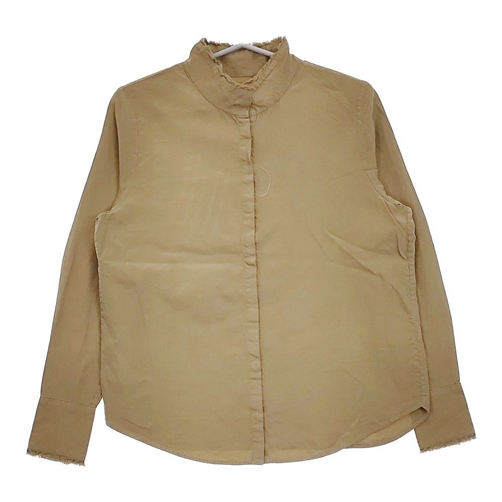 humoresque highneck frill shirt KA2201c 定価51700円 シルクコットン ハイネック 長袖シャツ ベージュ レディース ユーモレスク【中古】5-0309M♪ humoresque highneck frill shirt KA2201c 定価51700円 シルクコットン