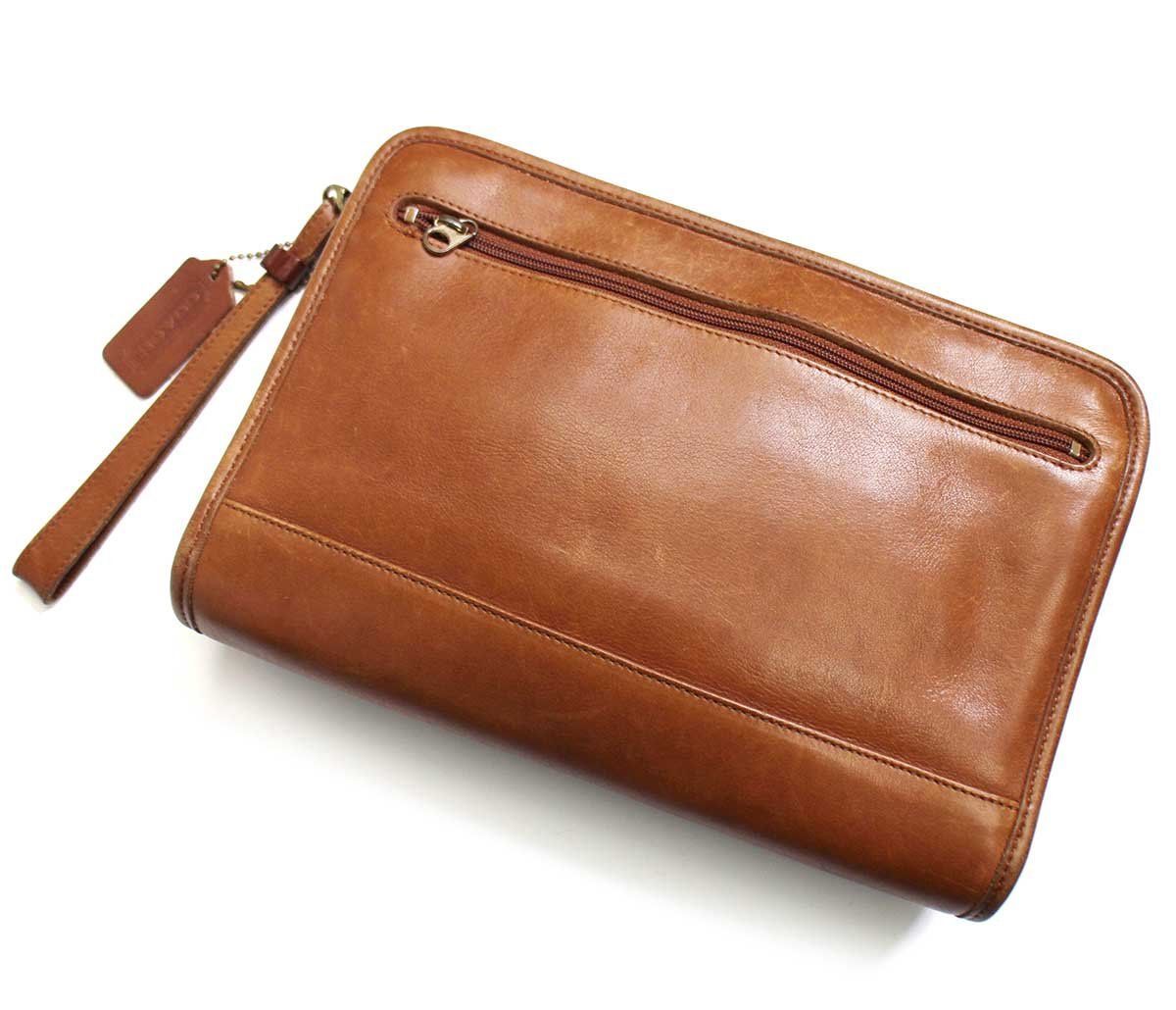 OLD COACH オールドコーチ クラッチバック セカンドバック レザー 茶色