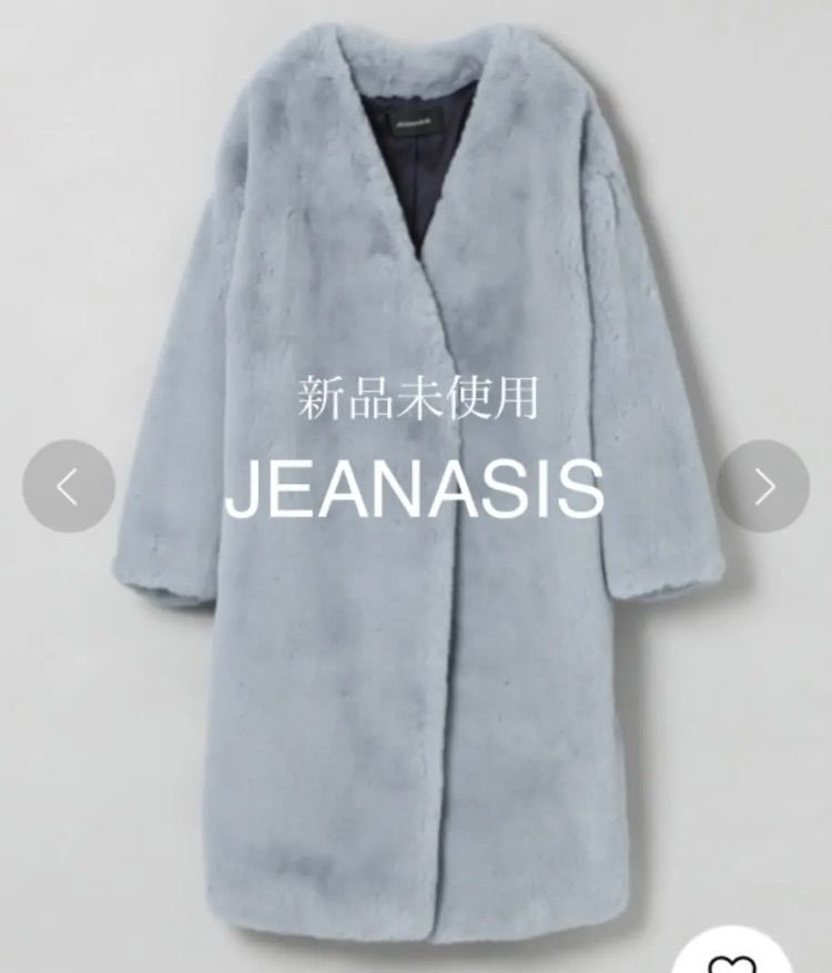 新品◇JEANASIS ボリュームファー ノーカラーコート - メルカリ