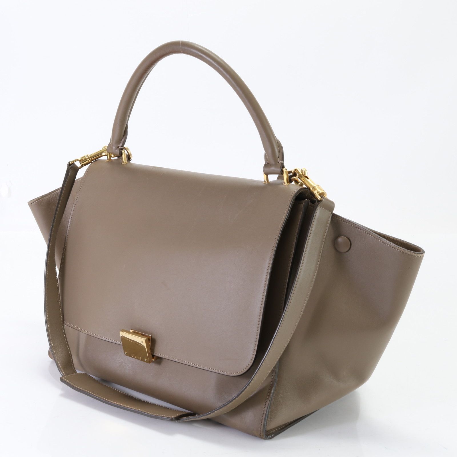 美品 セリーヌ トラペーズ ミディアム レザー 2WAY ショルダーバッグ 