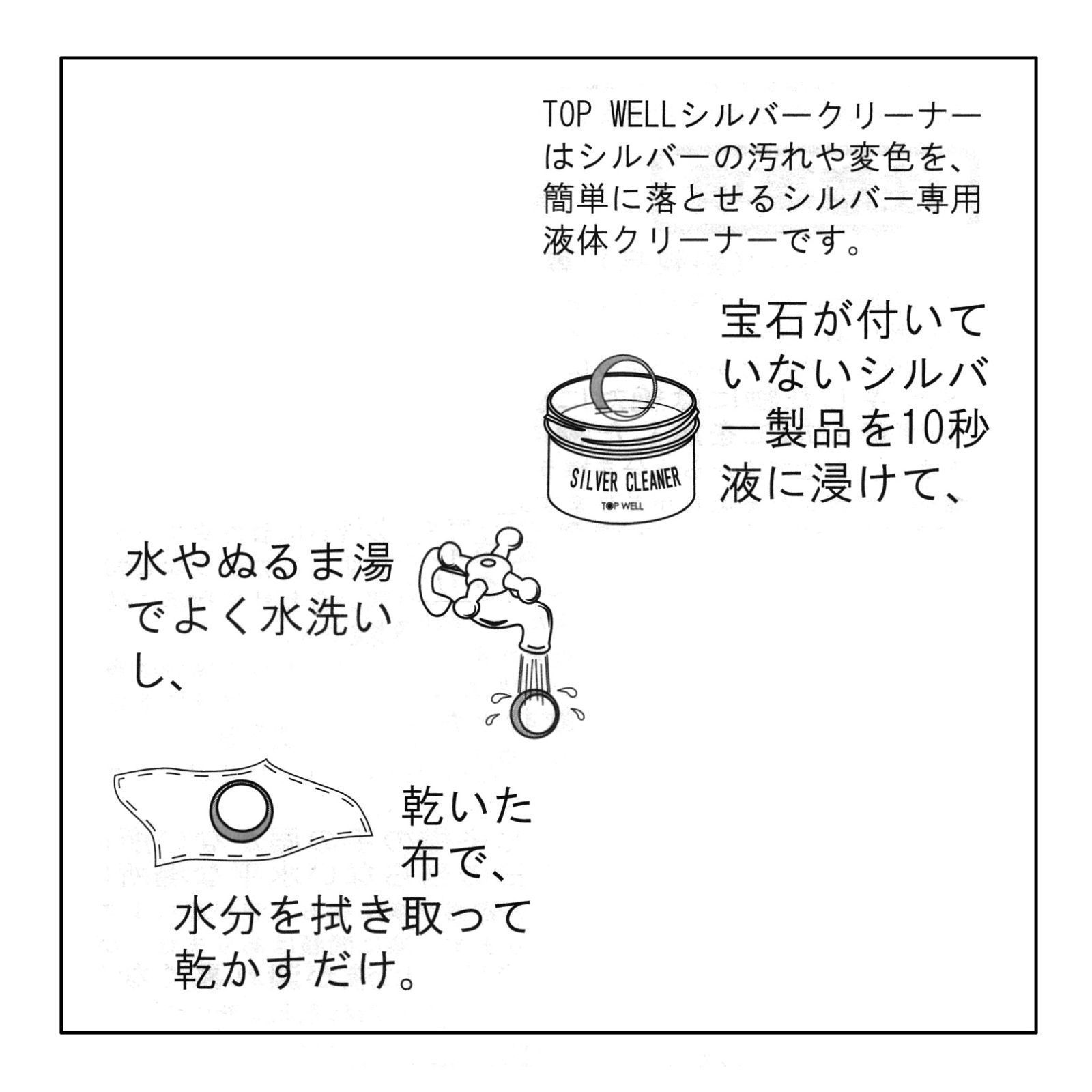 TOP シルバークリーナー 100g（容量大）シルバー洗浄液 ピンセット付 S925 メンテナンス お手入れ - メルカリ