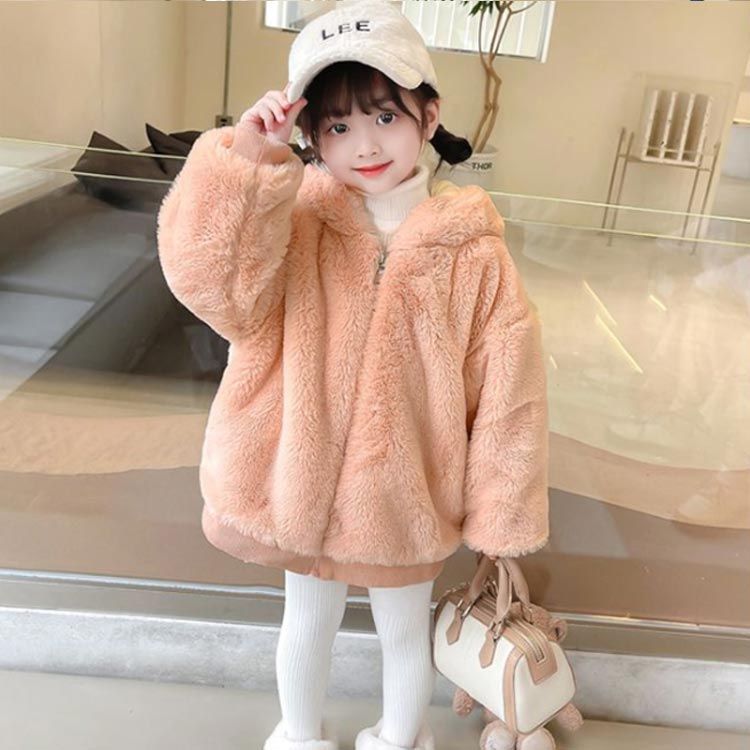 送料無料 ファーコート キッズ ボアコート ウサギさん 子供コート ボア  