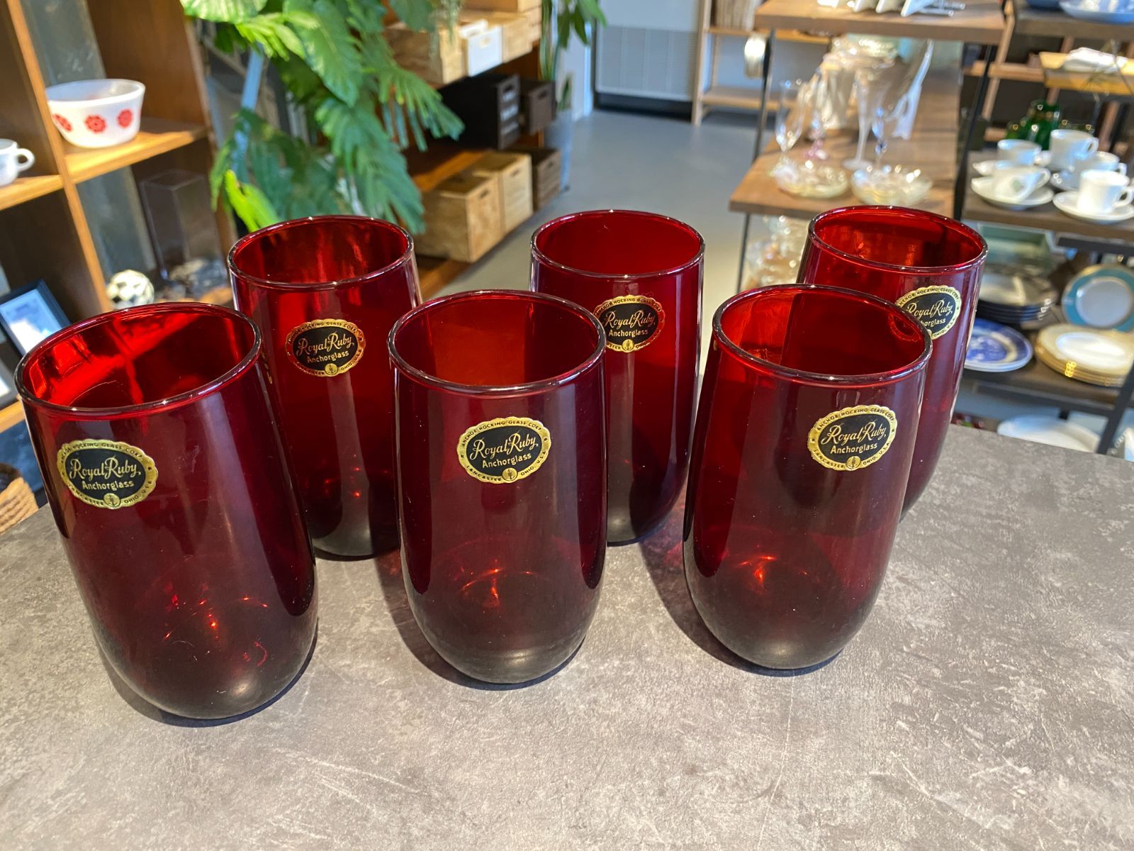 ファイヤーキング アンカーホッキング ロイヤルルビー グラス 6客セット