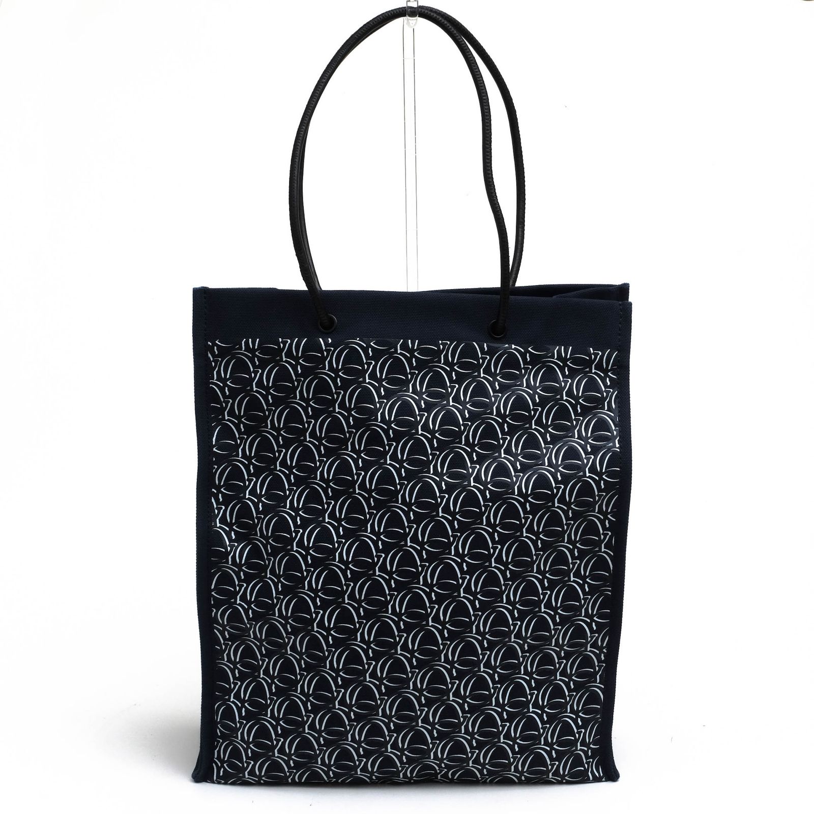 思い出 アルマーニ GIORGIO ARMANI バッグ トートバッグ 鞄 ハンドバッグ メンズ 男性 男性用 コットン 綿 キャンバス レザー 革 ネイビー 紺 6GSU02 SACCZ モノグラム総柄 ユニセックス 男女兼用