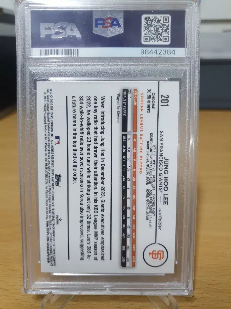 2025 トップスクロム 李政厚 イ ジョンフ ルーキー プリズム リトラクター PSA10 カードを販売しています