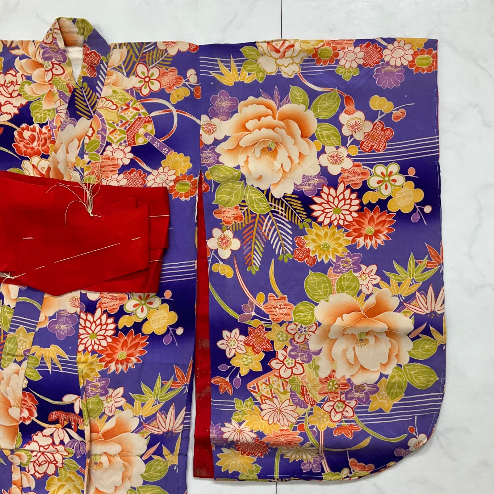 ◇kimono+one◇美品◇3歳くらい用◇アンティーク子供着物◇錦紗縮緬◇女の子◇七五三◇裄45肩丈94◇七五三お詣り女の子着物こども のひお正月卒業式十三詣り◇G90 - メルカリ