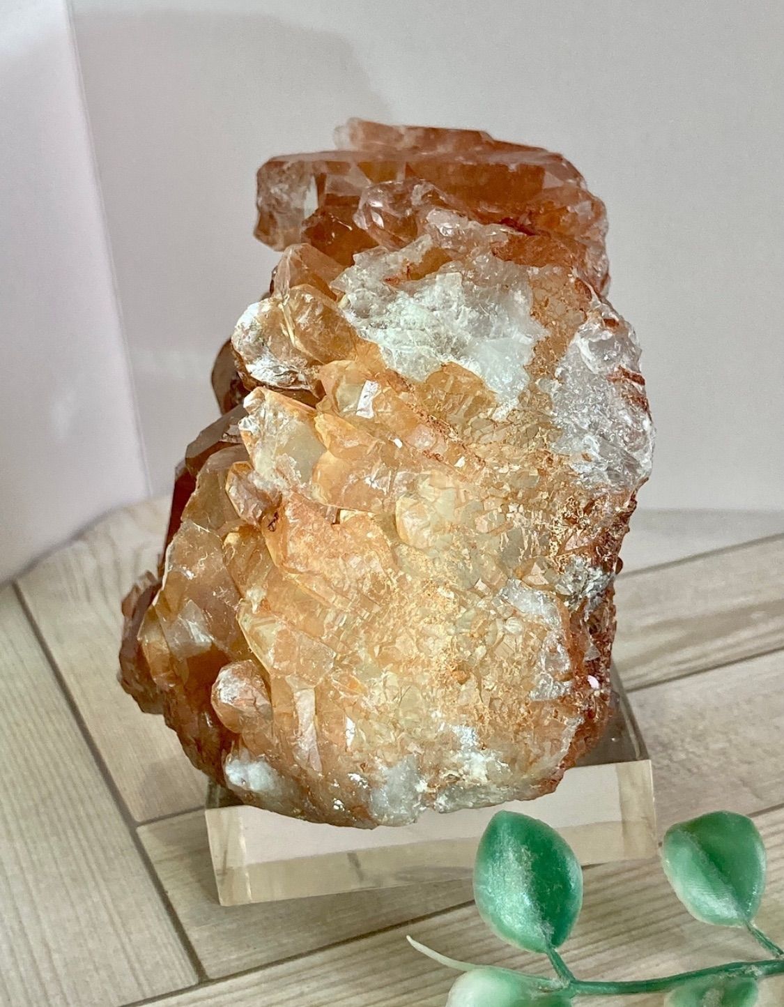 レインボー✨ タンジェリンクォーツ 原石 ラフストーン クラスター