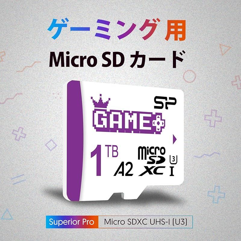 ♥品 シリコンパワー1TB Superior Gaming Micro SDXC UHS-I U3 V30 4K A2 高速MicroSDカード アダプター付き スチームデッキ ROG Ally Nintendo-Switch用 SP001T 1