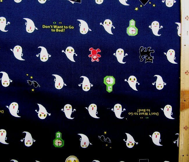 メルカリshops 約104 40 ねないこ だれだ 紺系 69 生地 布 おばけ キャラクター