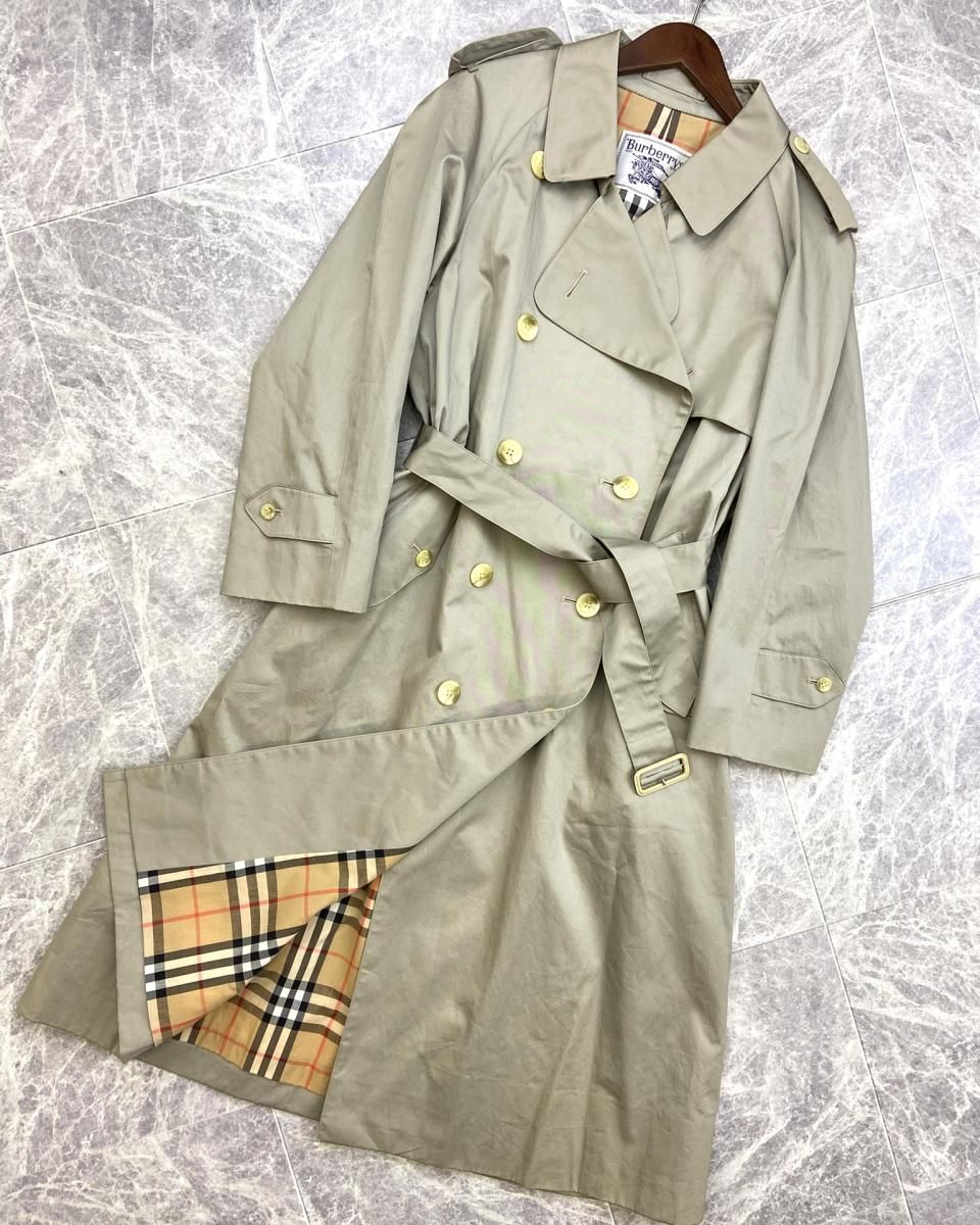 BURBERRY カーキベージュ トレンチコート バーバリーロングコートカーキベージュライナー