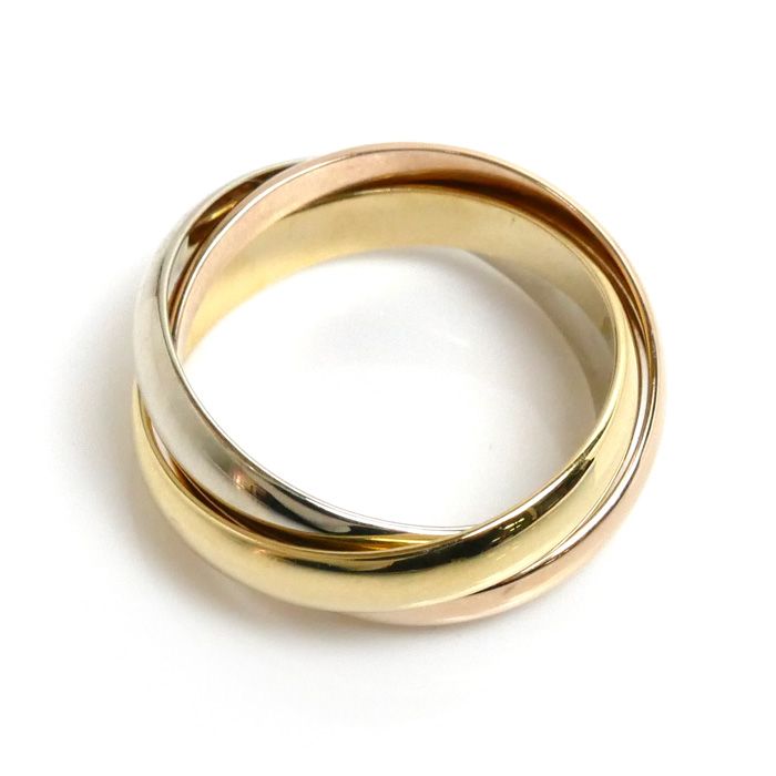 CARTIER カルティエ K18YG/PG/WG must de Cartier トリニティ リング  