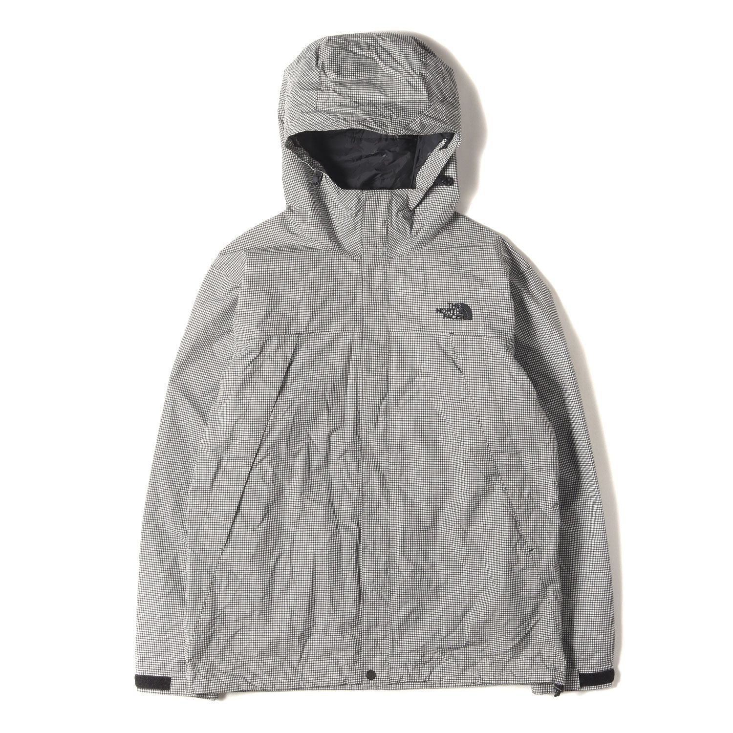 The North Face フード付きジャケット 黒白チェック THE NORTH FACE ノースフェイス ジャケット 黒 白 ブラック