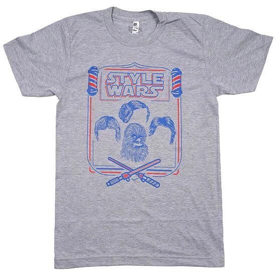 メンズ レディース 半袖Tシャツ 映画 アート Tシャツ STAR WARS スタイル・ウォーズ 霜降りグレー XLサイズ