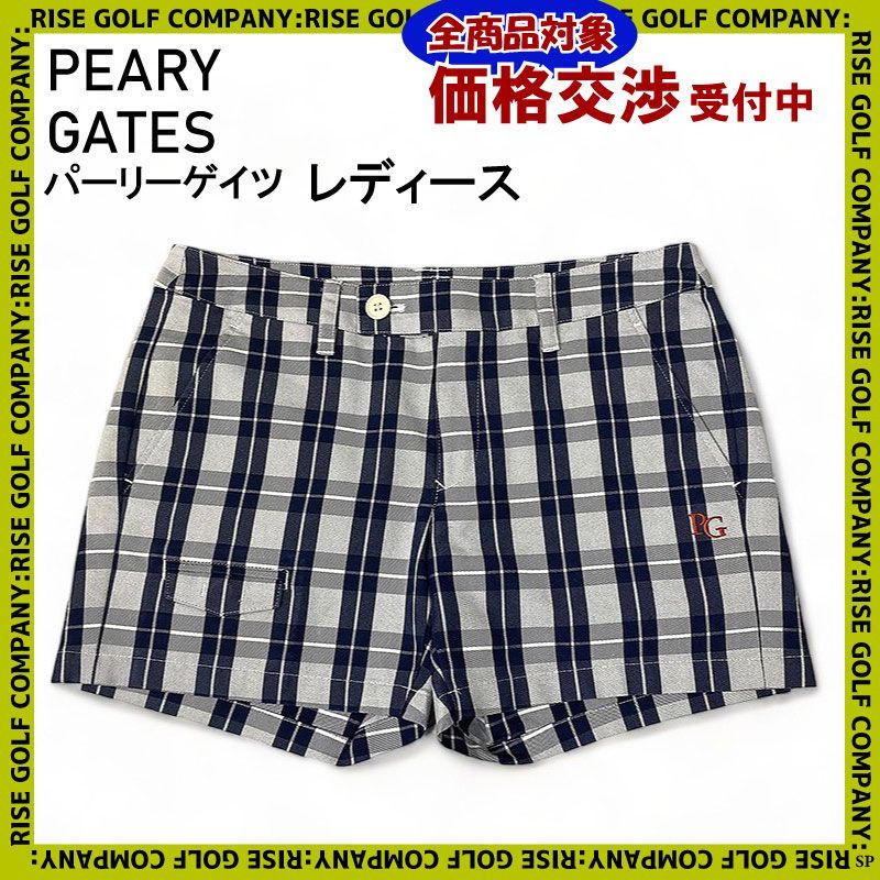 PEARLY GATES パーリーゲイツ ショートパンツ ロゴ刺繍 チェック柄 1 