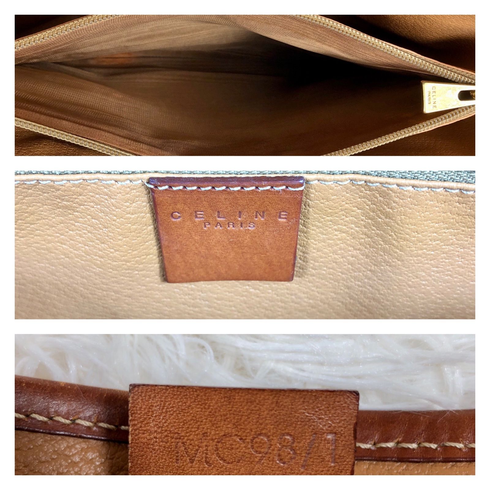 CELINE セリーヌ トートバッグ マカダム柄 トリオンフ バケツ型