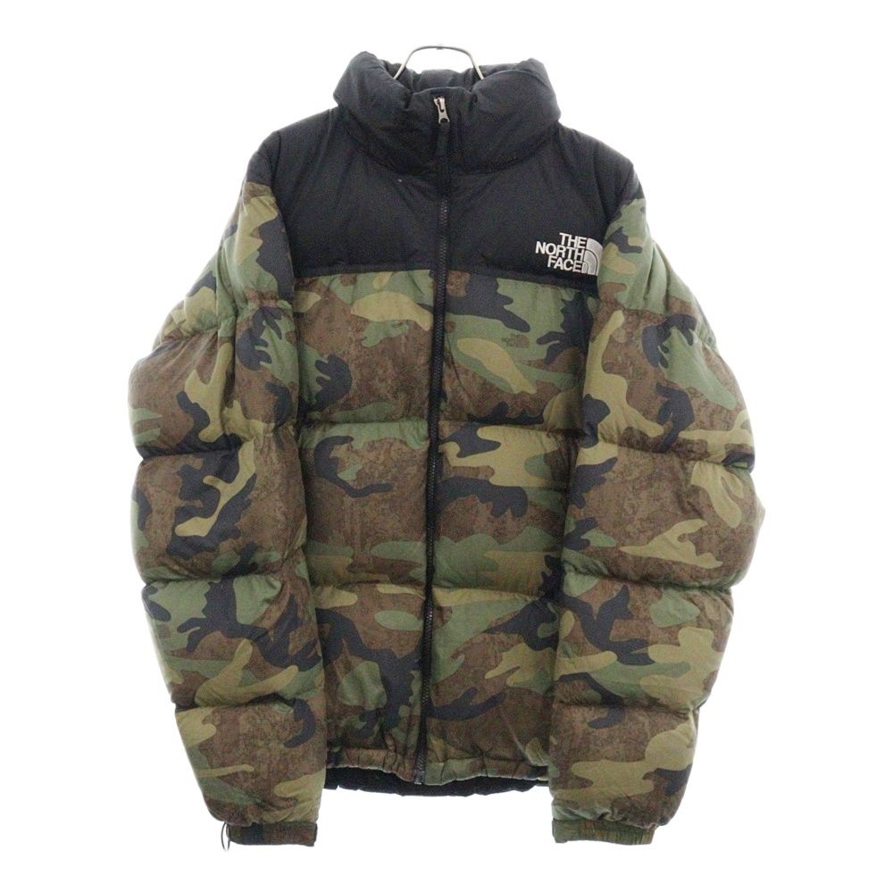 THE NORTH FACE (ザノースフェイス) NOVELTY NUPTSE JACKET ノベルティー ヌプシ カモ柄 ナイロン ダウンジャケット ブラック/カーキ ND92336
