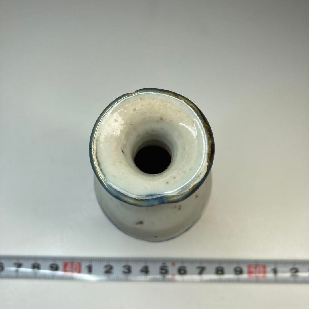 中国清時代 青華小花瓶 高さ11.7㎝ 本Y5-0519☆トヒサ