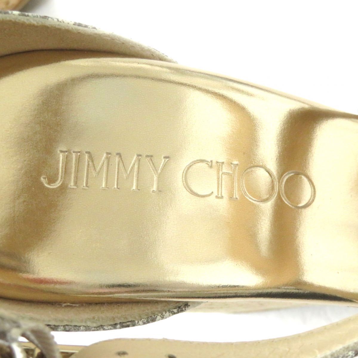 未使用品☆JIMMY CHOO ジミーチュウ パイソン型押し ウェッジ