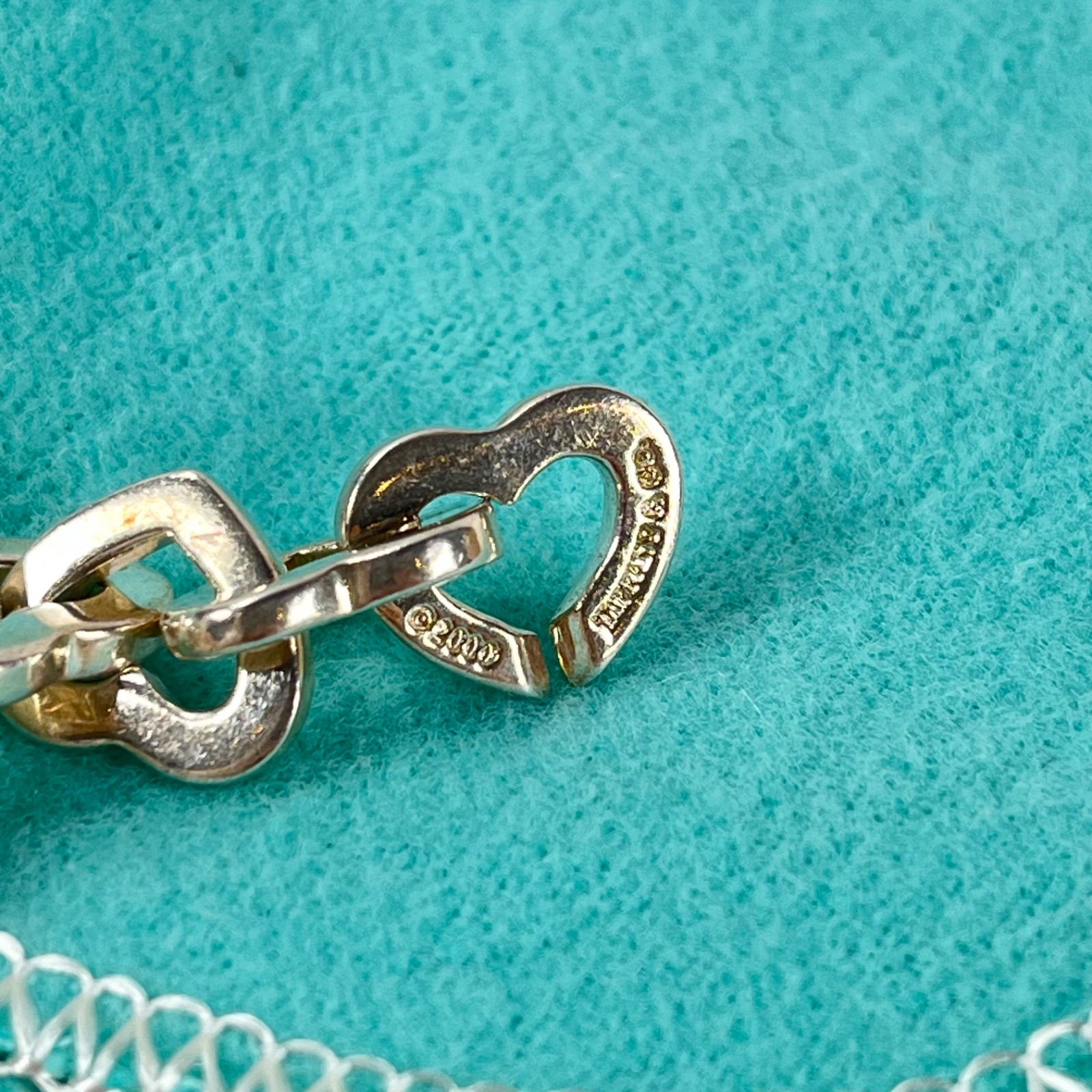ティファニー　ブレスレット　ハートリング　シルバー　k18 TIFFANY&Co.】ティファニー ハートリンク ブレスレット
