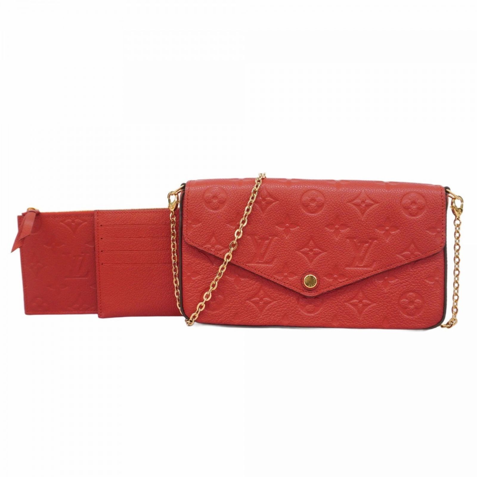 ルイ ヴィトン Louis Vuitton ショルダーウォレット モノグラム アンプラント ポシェットフェリシー M 63700 スカーレットレディース