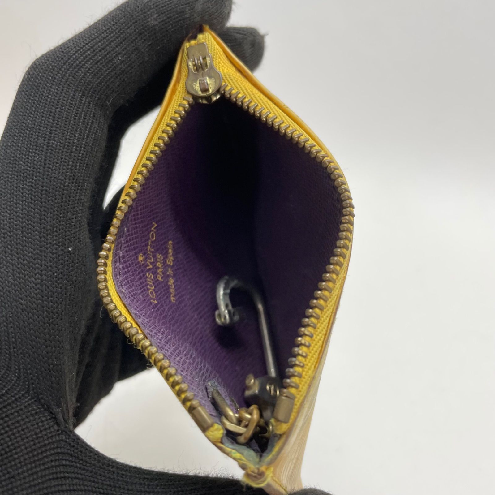 ルイヴィトンエピ　小銭入れ　ファスナー 2409 LOUIS VUITTON ルイヴィトン エピ イエロー コインケース