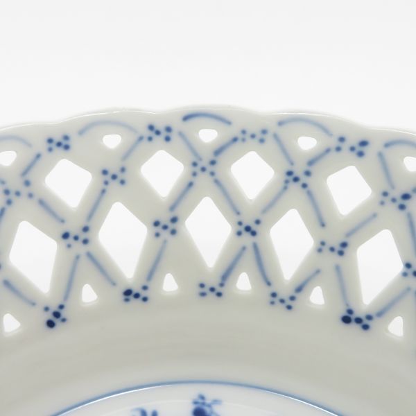 ロイヤルコペンハーゲン ボウル□ブルーフルーテッド フルレース Royal