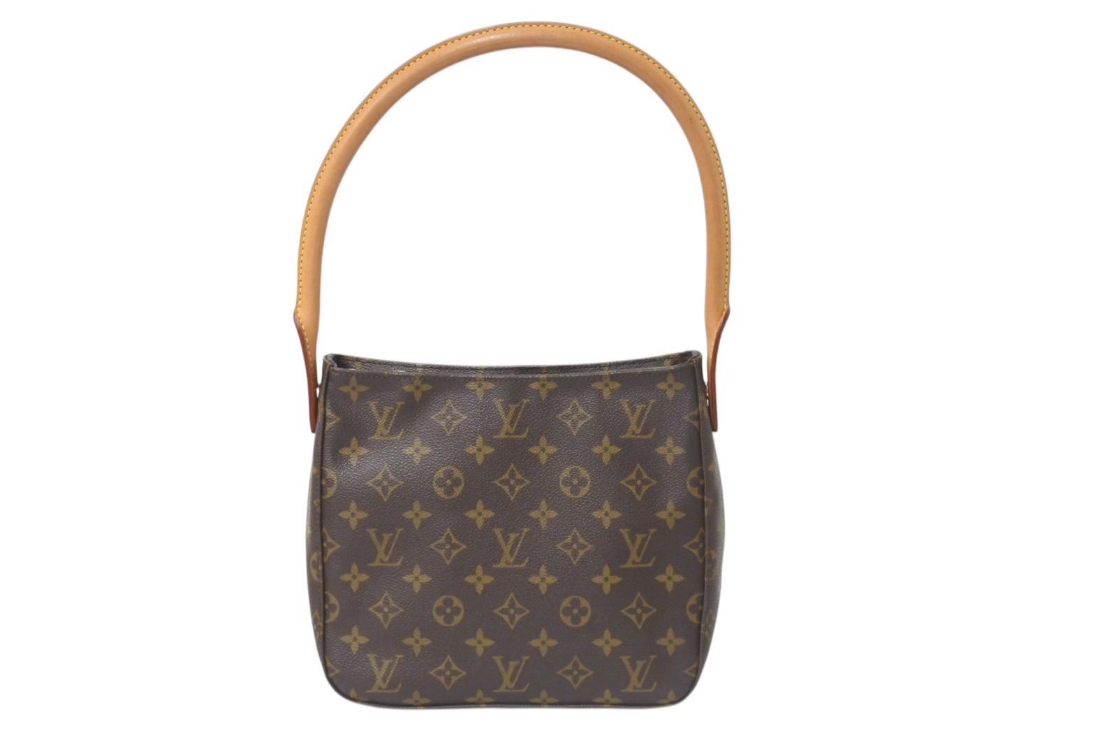 LOUIS VUITTON ルイヴィトン ルーピングMM ハンドバッグ M51146 モノグラム ゴールド金具 ブラウン 4b000996