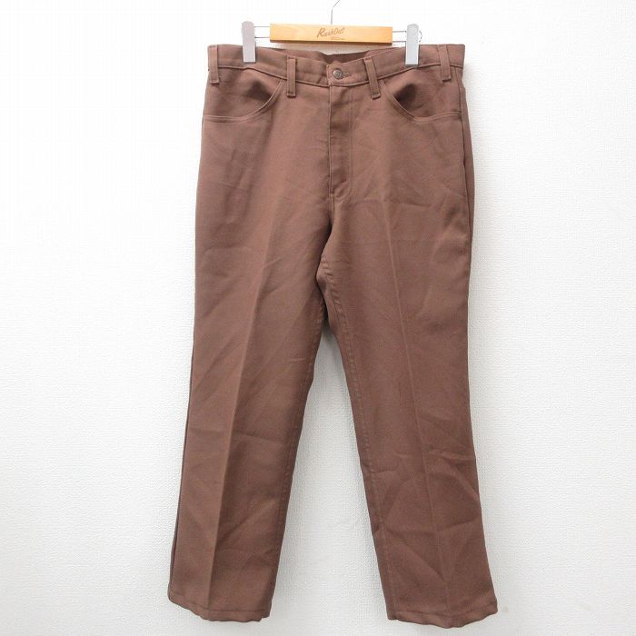 W36/古着 リーバイス Levis 517 パンツ メンズ 80s タロン 茶 ブラウン 24oct07 中古 ボトムス ロング