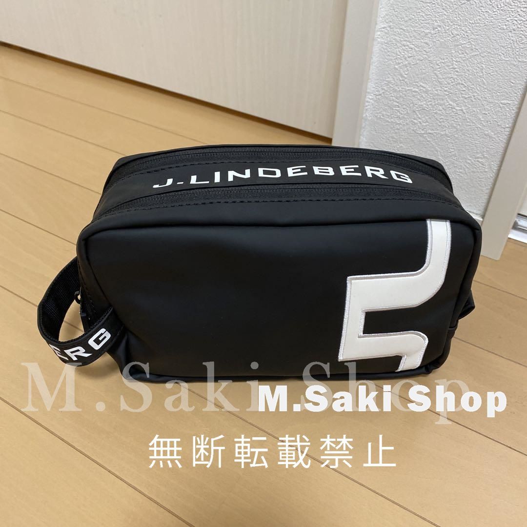 新品　ファション　JLINDEBERG　ジェイリンドバーグ　ゴルフ　ハンドバッグ　ゴルフバッグ　ラウンドポーチ　スーポツ　おしゃれ　軽量　大容量　ブラック .