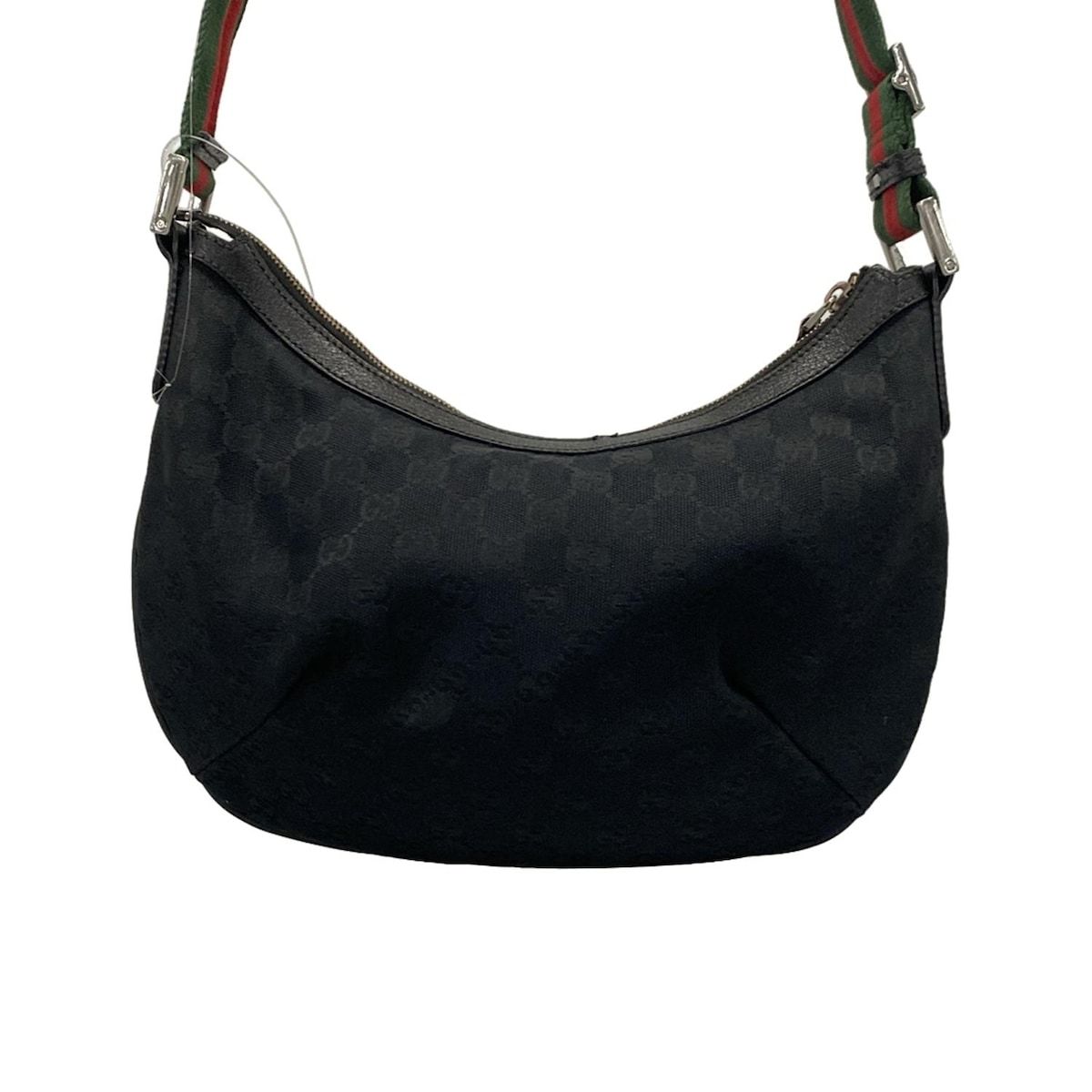 GUCCI(グッチ) ショルダーバッグ GG柄,シェリー(ウェブ) 181092 黒  